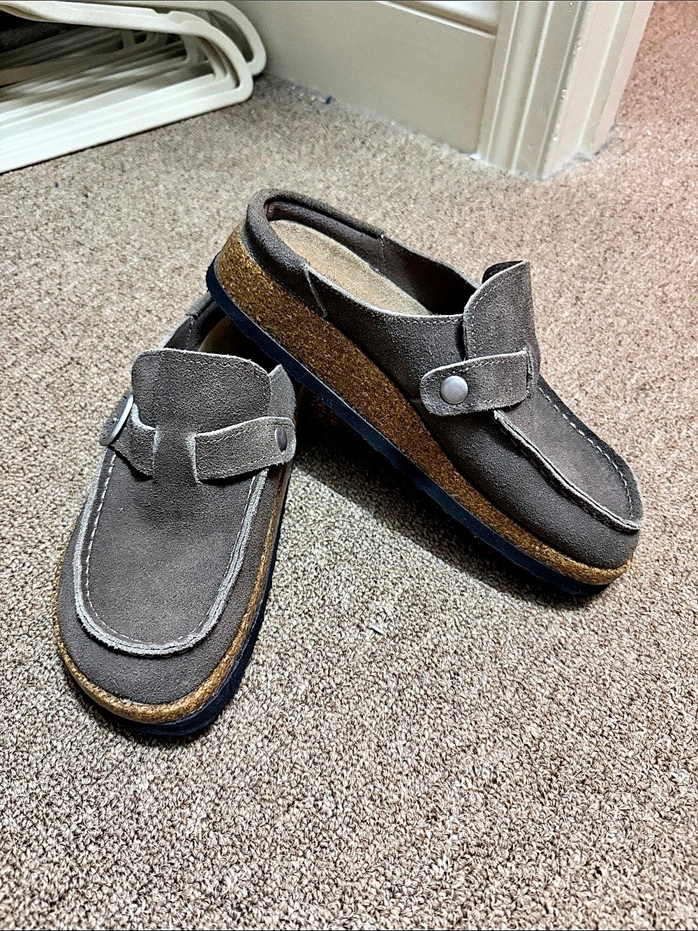 Birkenstock Caronne Suede Clogs in Brown US 6.5